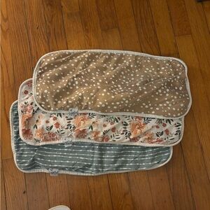Copper Pearl Set of 3 burp clothes